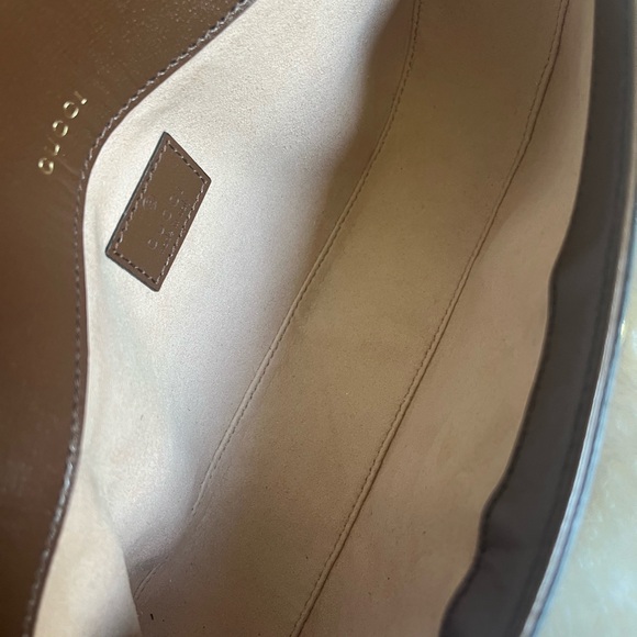 AUTHENTIC GUCCI  Horsebit 1955 leather & Coated Canvas crossbody - Picture 5 of 16